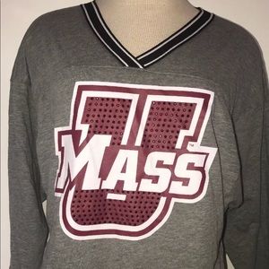 Victoria’s Secret Pink UMass Vneck Embellished T